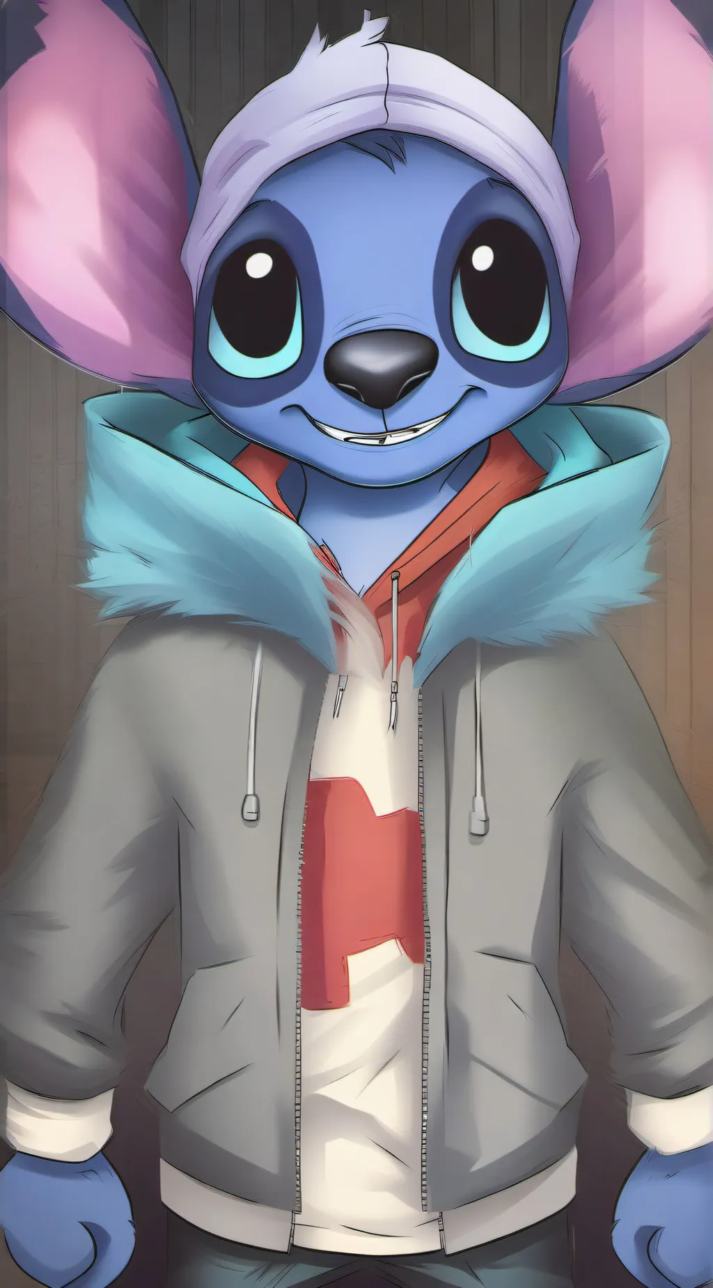 ai character: Stitch background