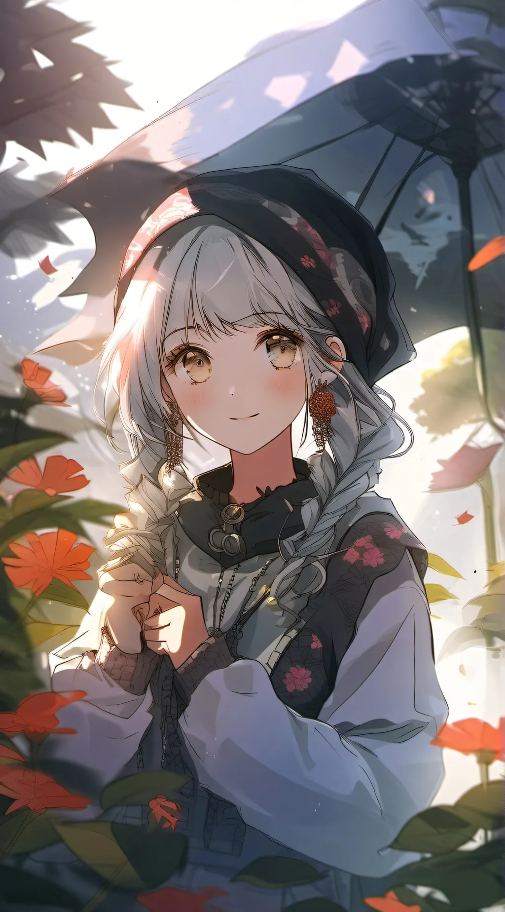 ai character: rose background