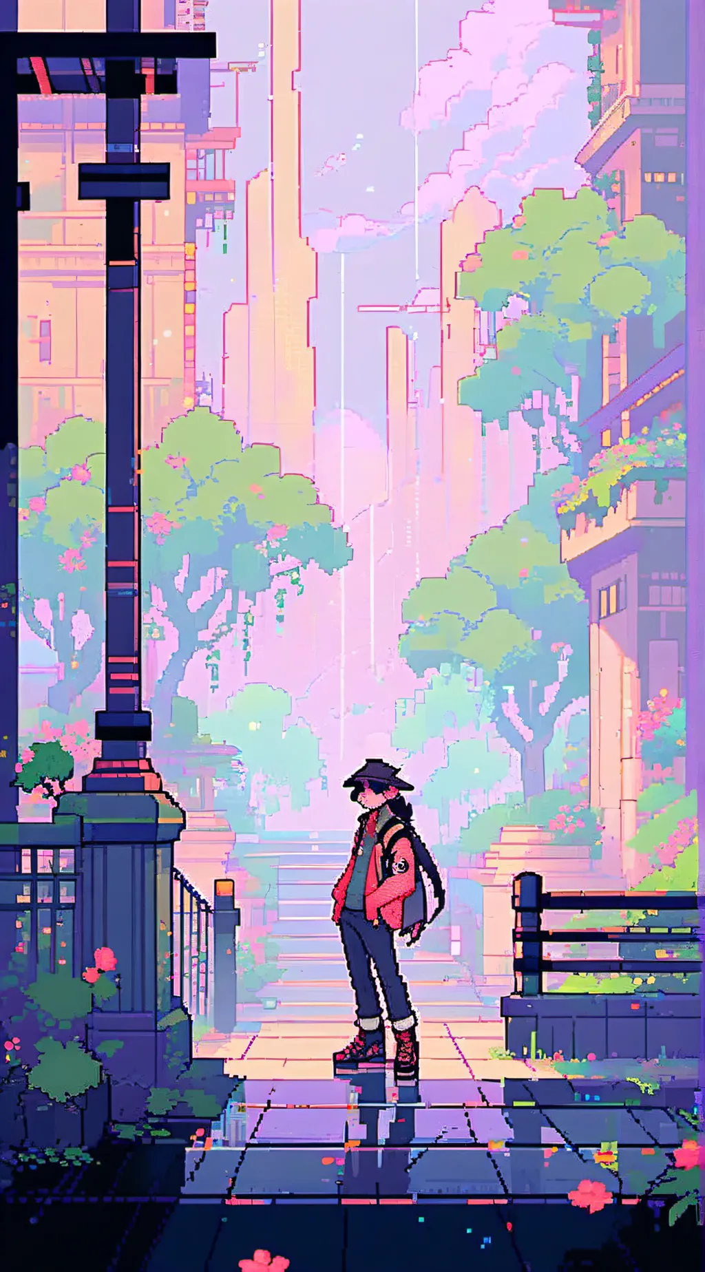 ai character: HH and tiktok background