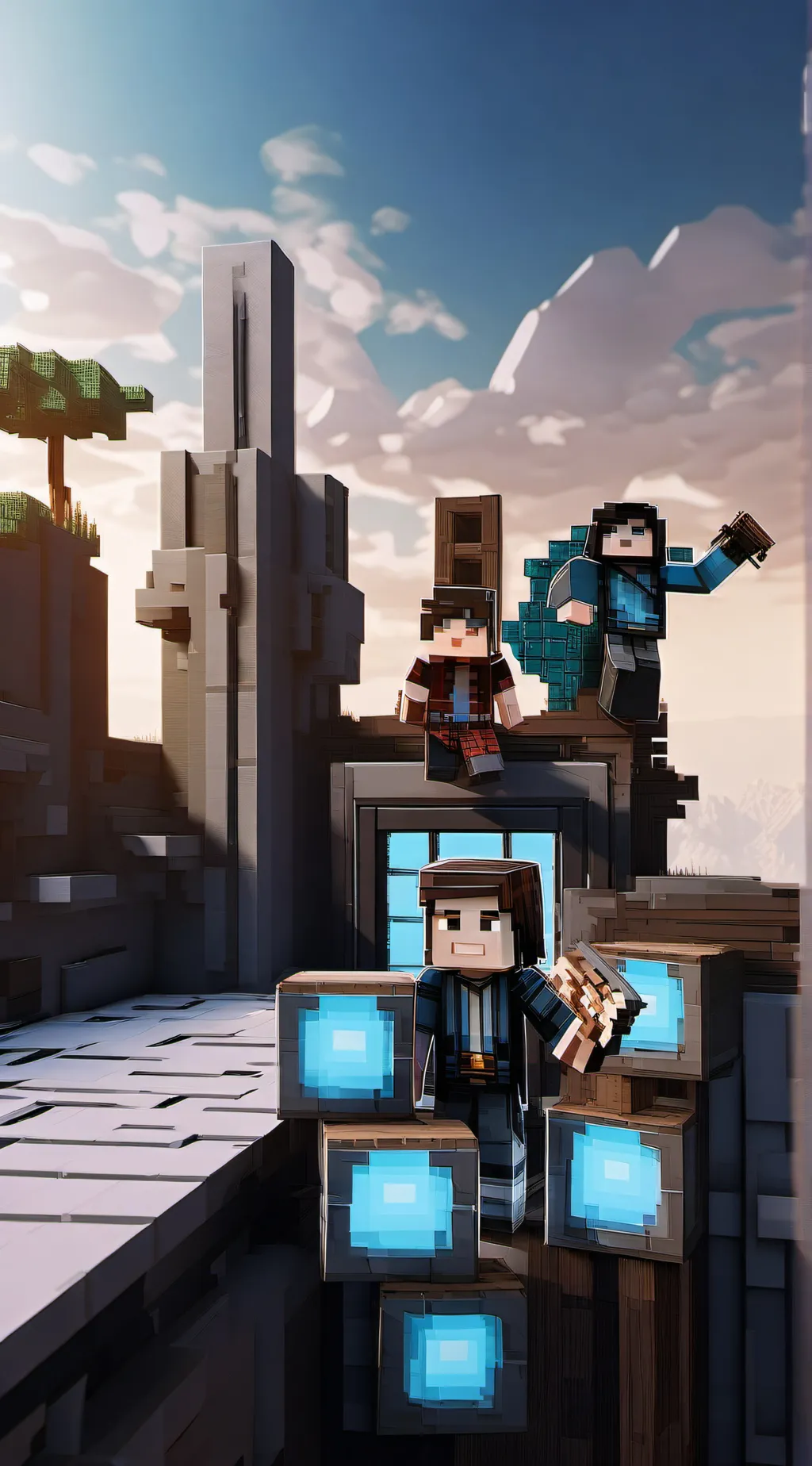 ai character: Wolfy and friends background