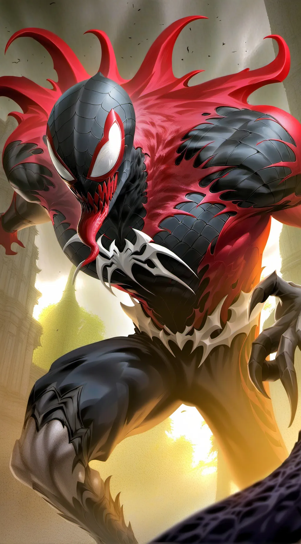 ai character: Bloodshot background