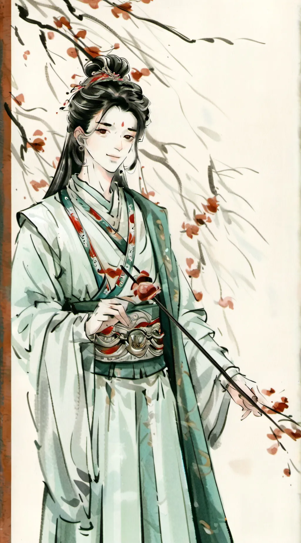 ai character: Frowning & Smiling background