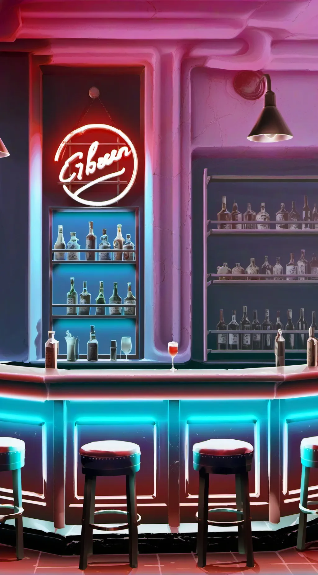 ai character: Pro's at the bar background