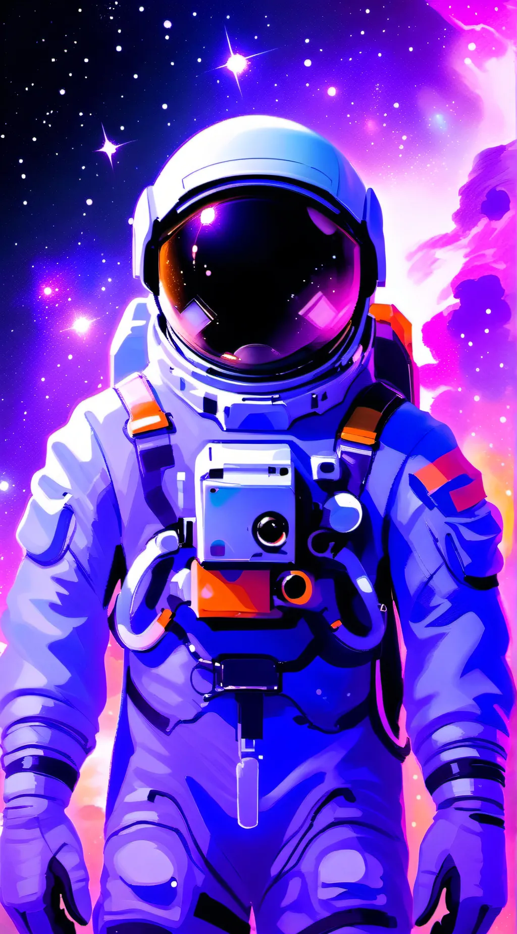 ai character: Purple background