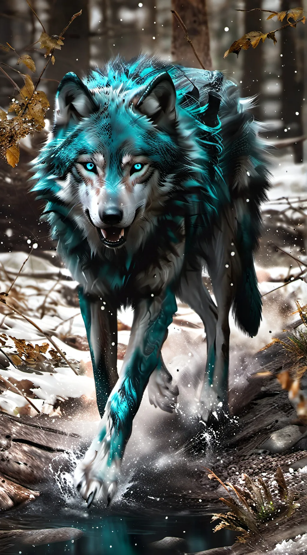 ai character: Wolf  background