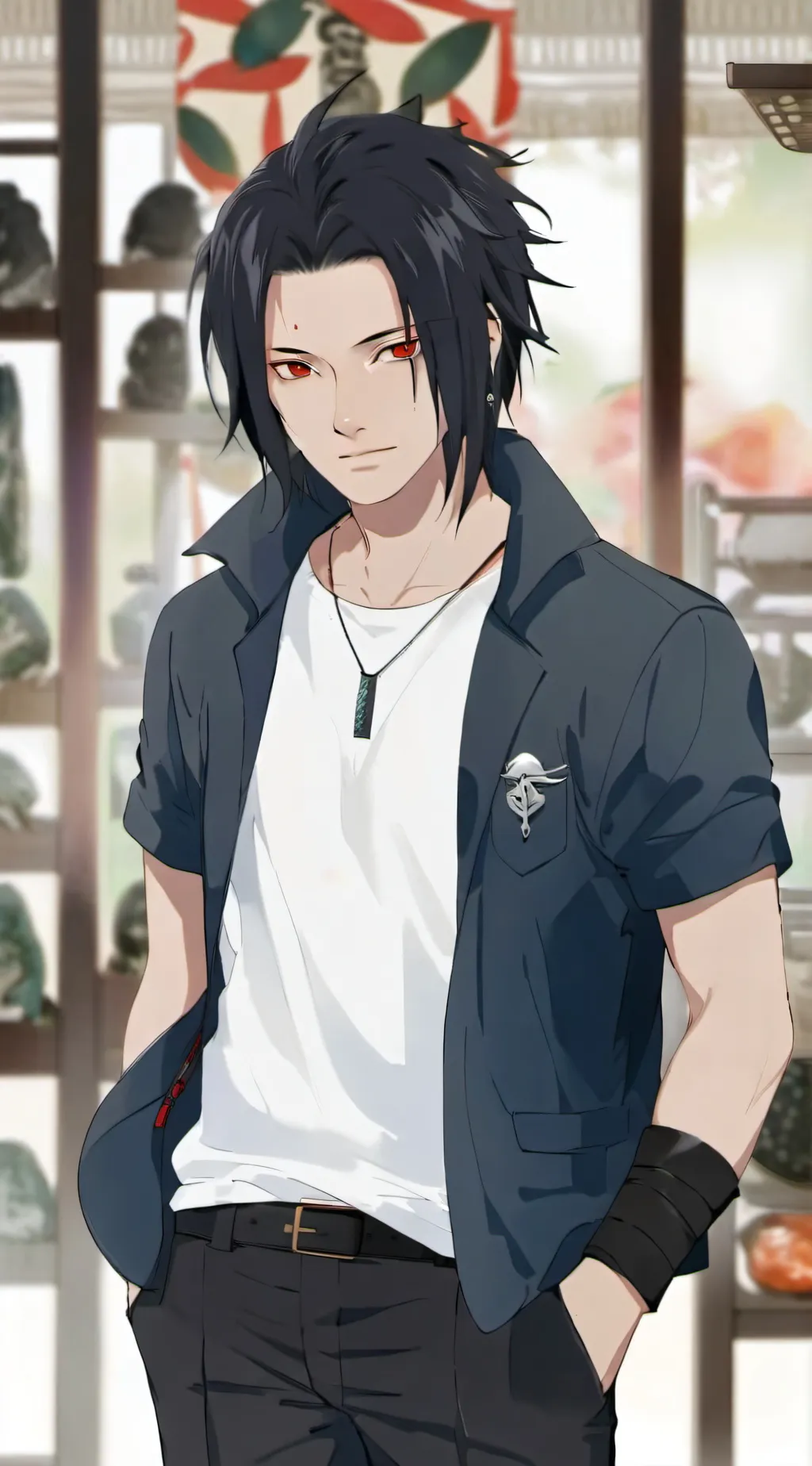 ai character: Sasuke background