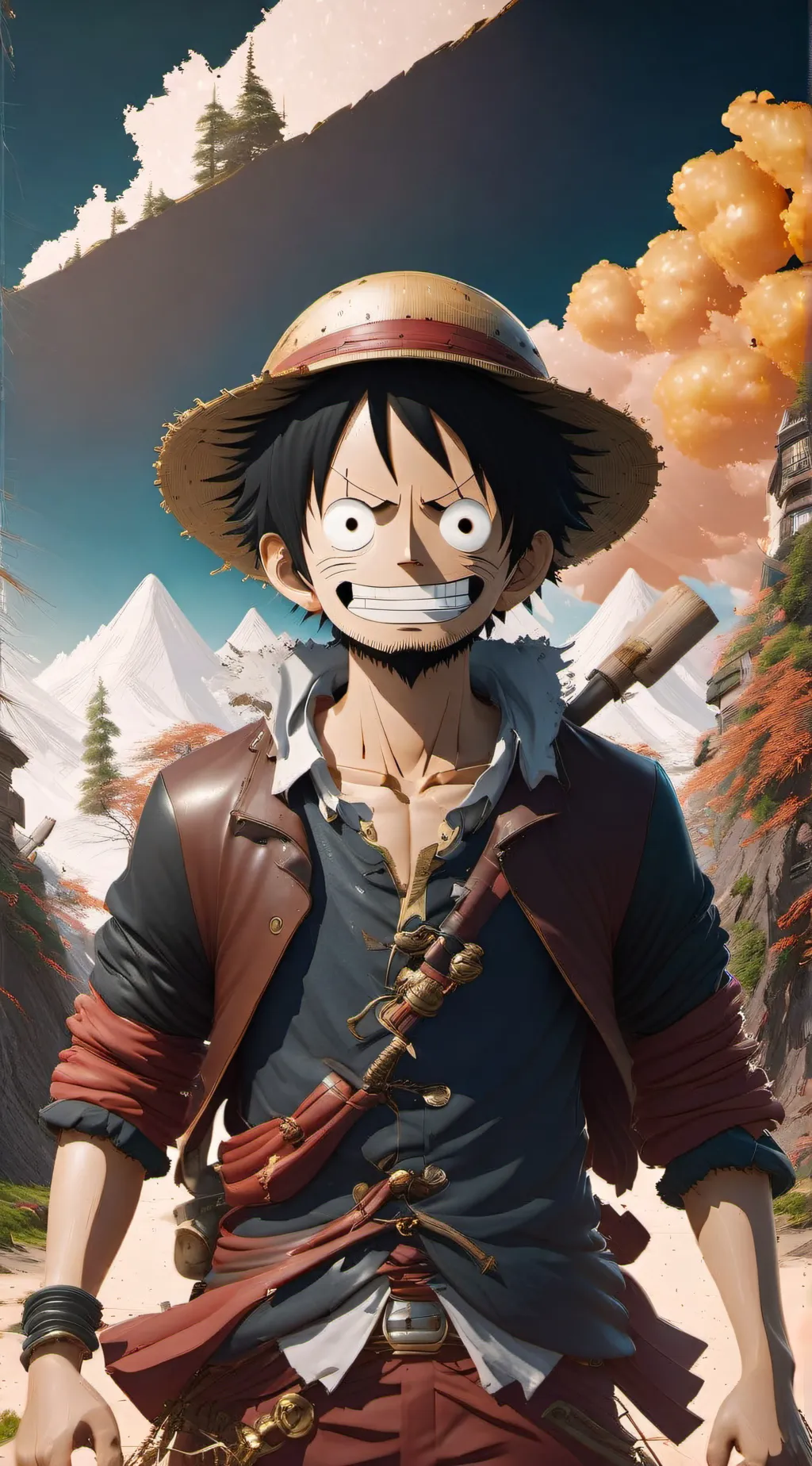 ai character: luffy background