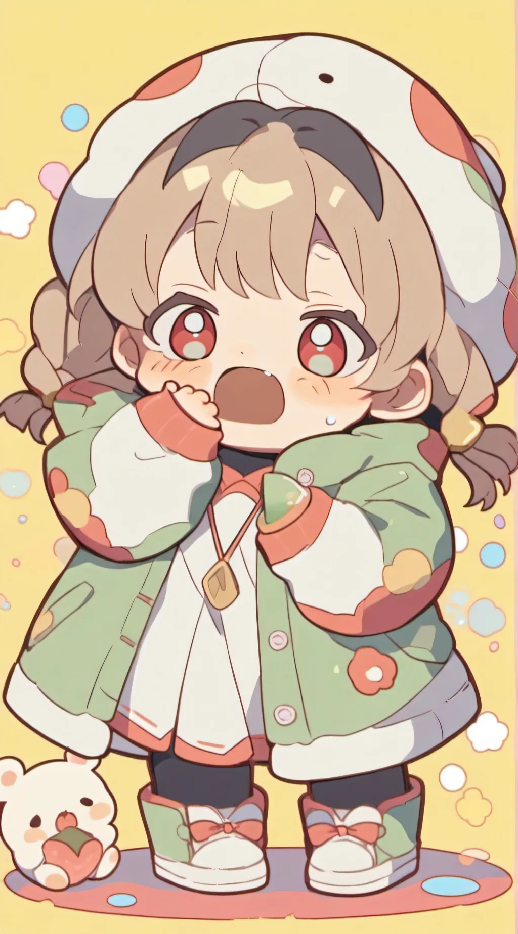 ai character: cry baby fat background