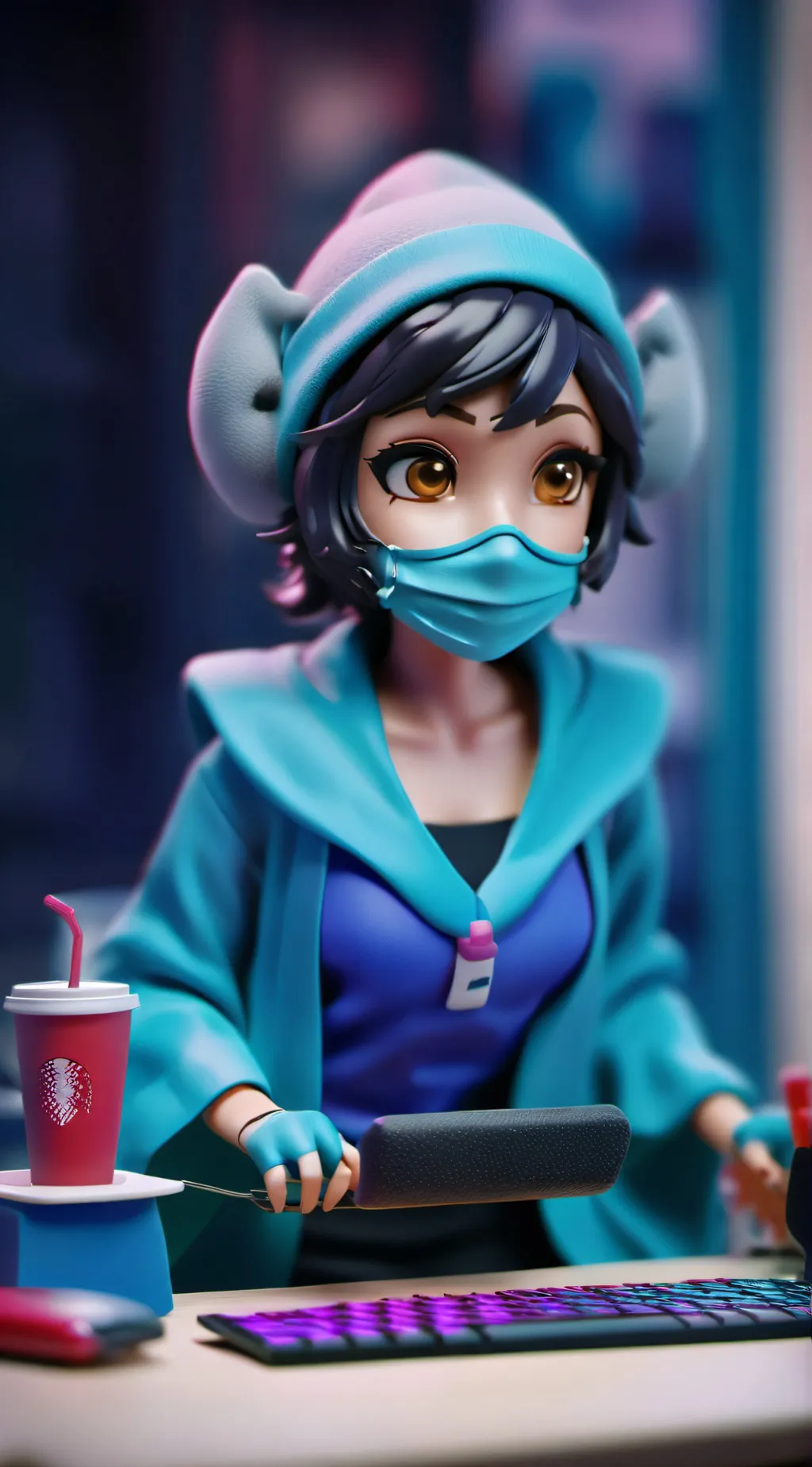 ai character: her name is sin background