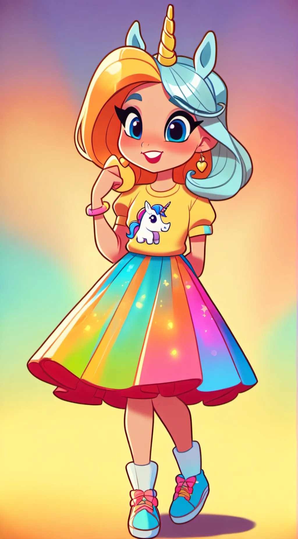 ai character: Unicorna background