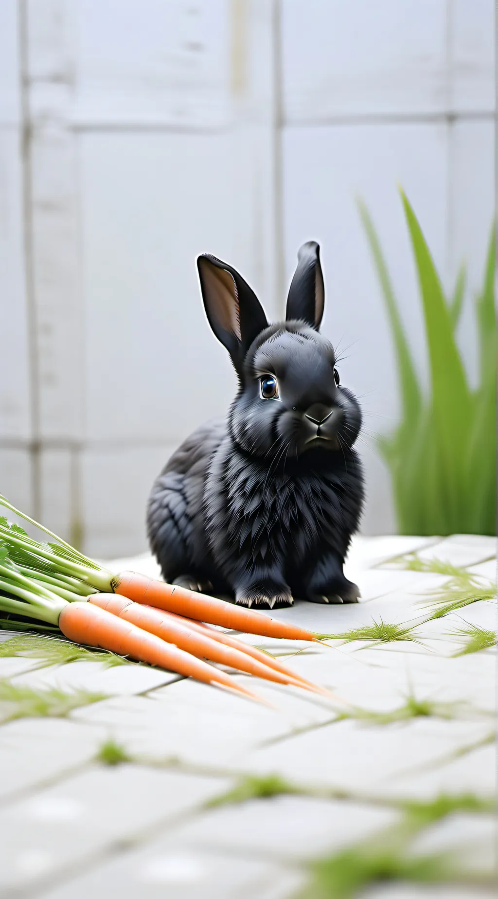 ai character: Black bunny background
