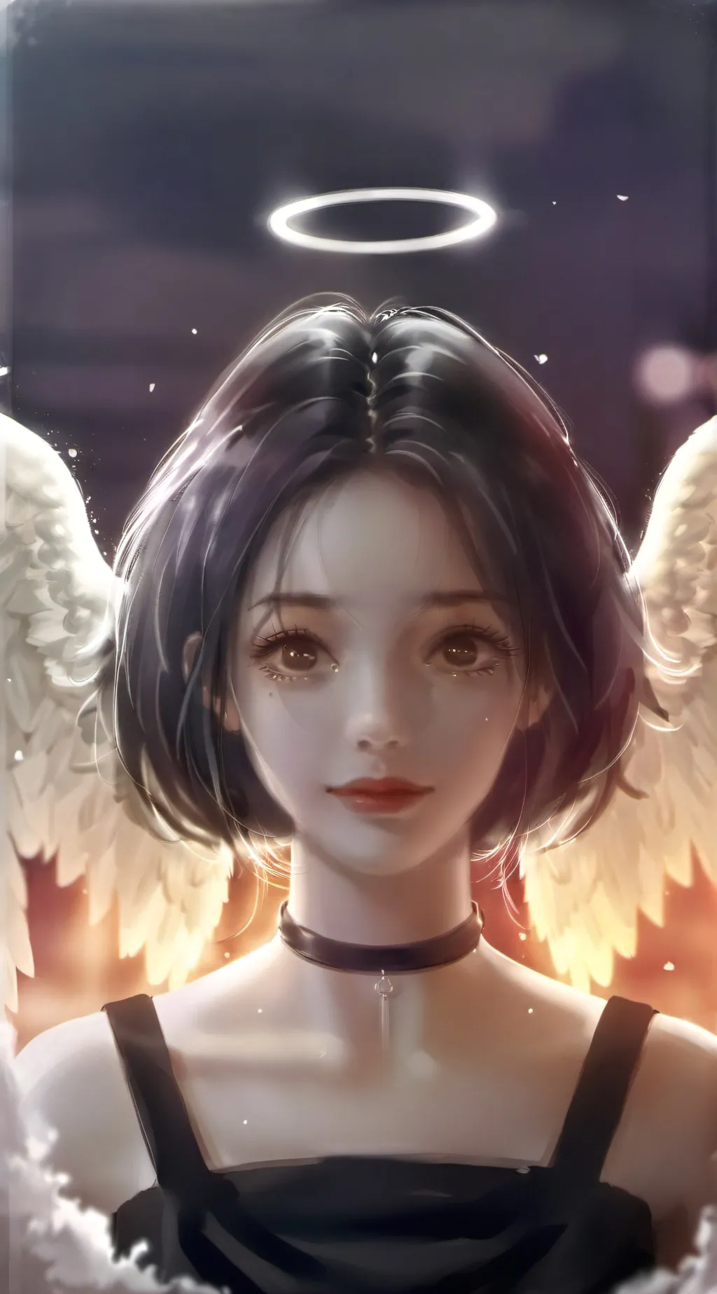 ai character: ☠️angel😇 background