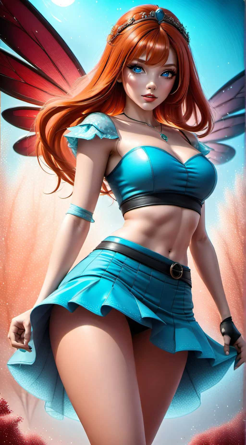 ai character: Bloom  background