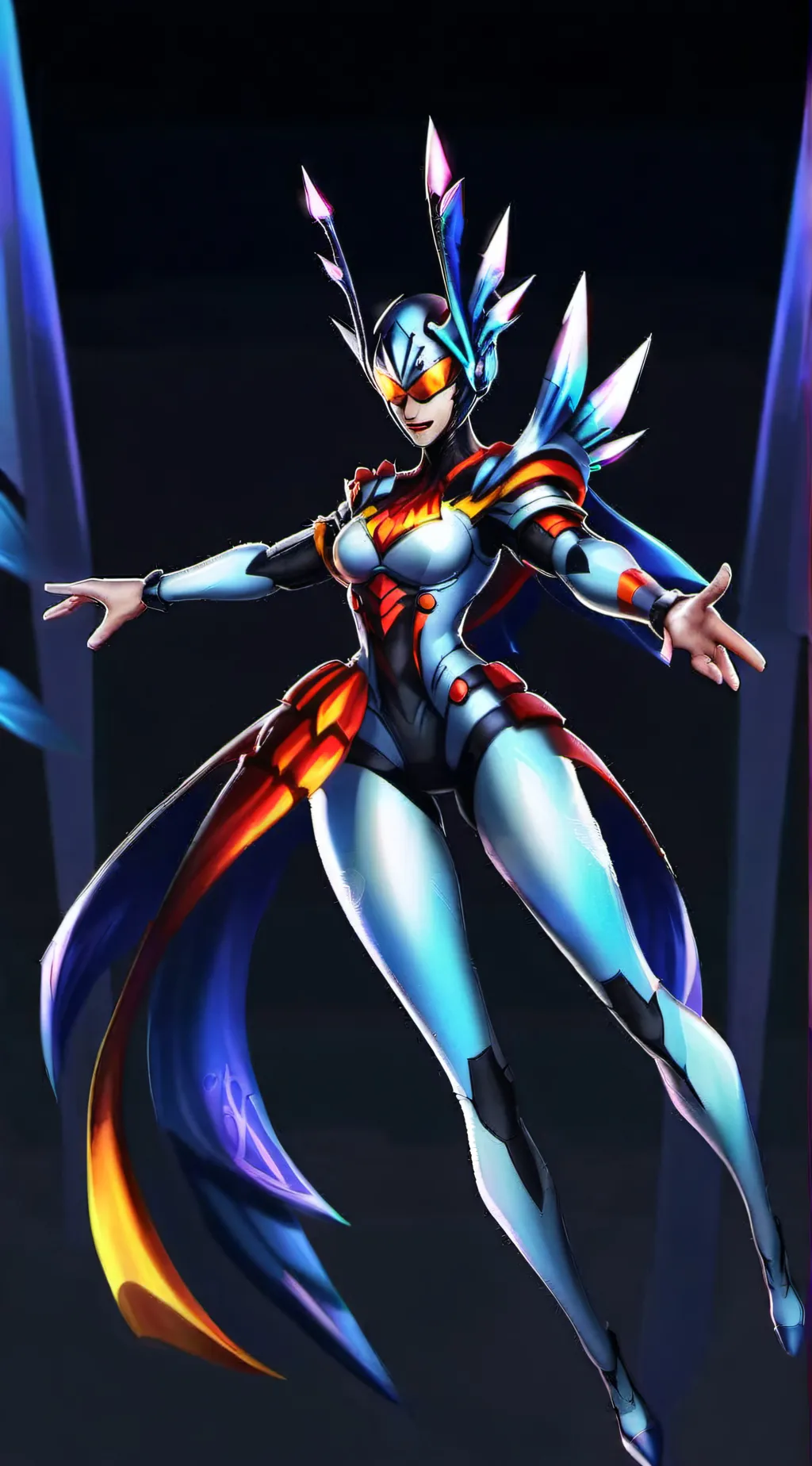 ai character: Silver Girl background