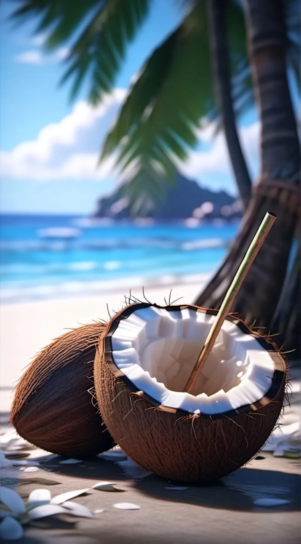 ai character: coconut background