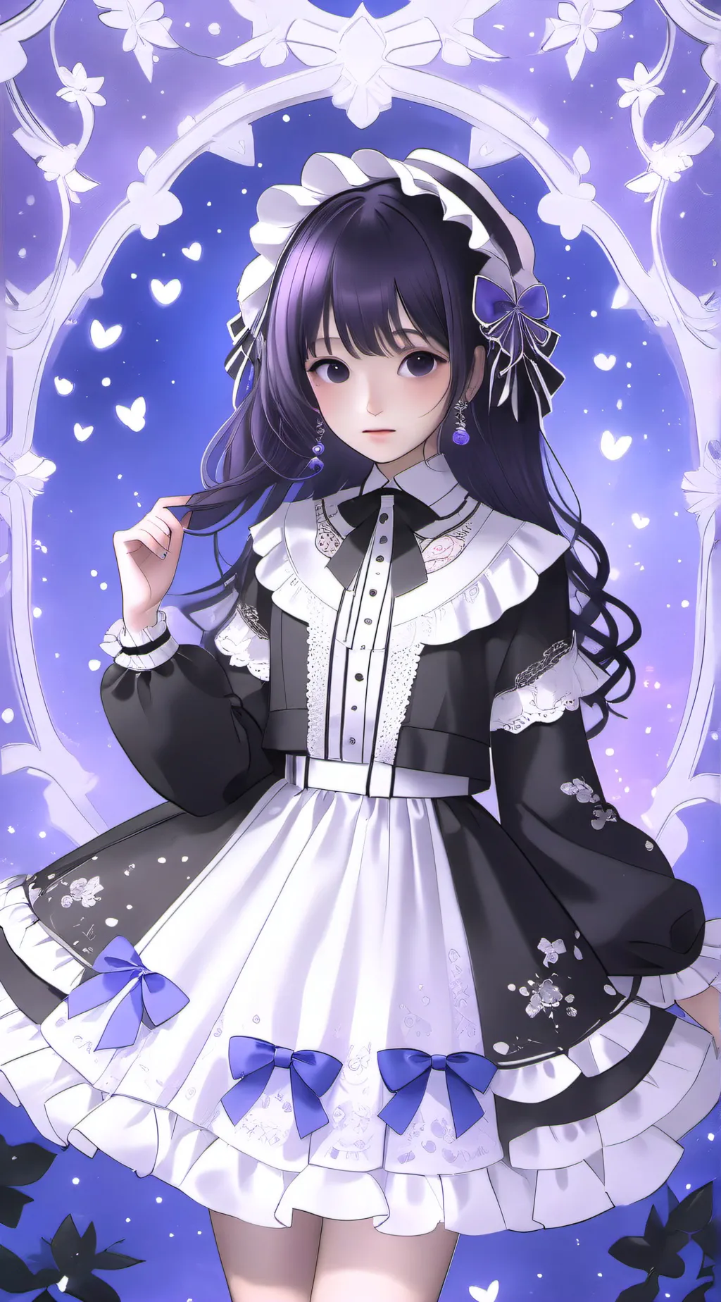 ai character: moon light background