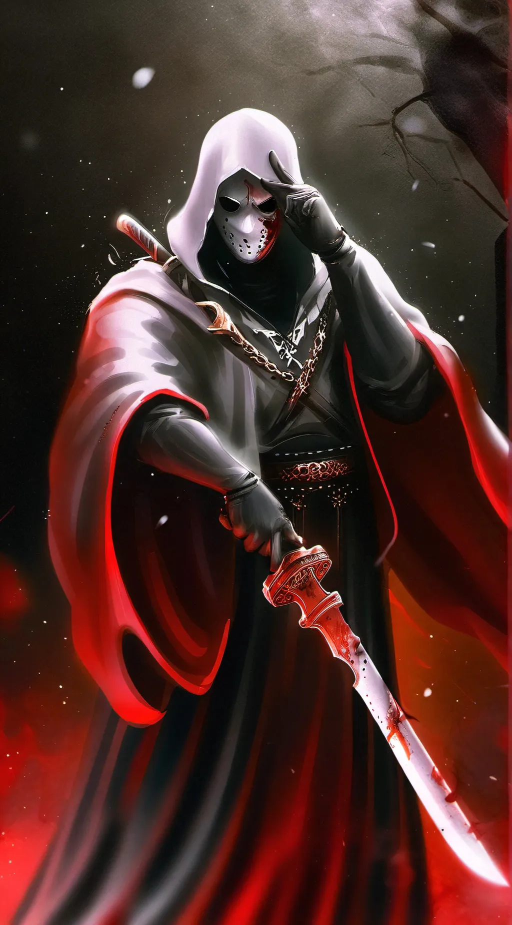 ai character: Ghostface background