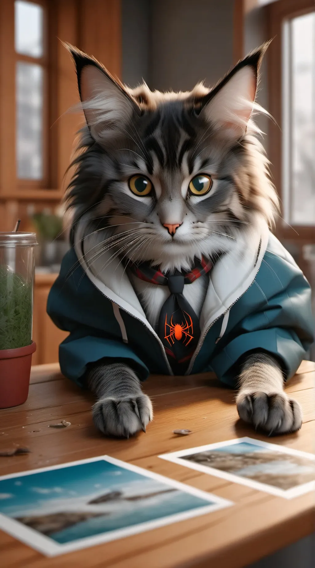 ai character: Spider-Cat background