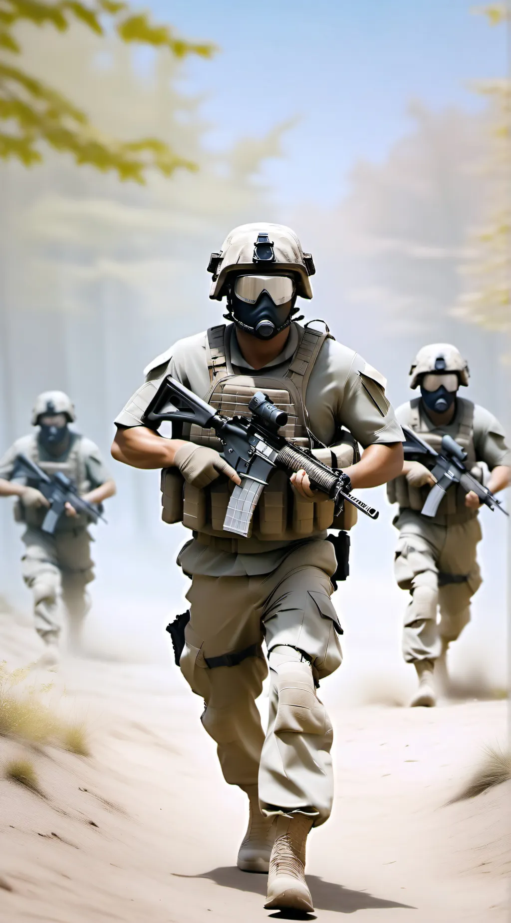 ai character: Group of soldiers background