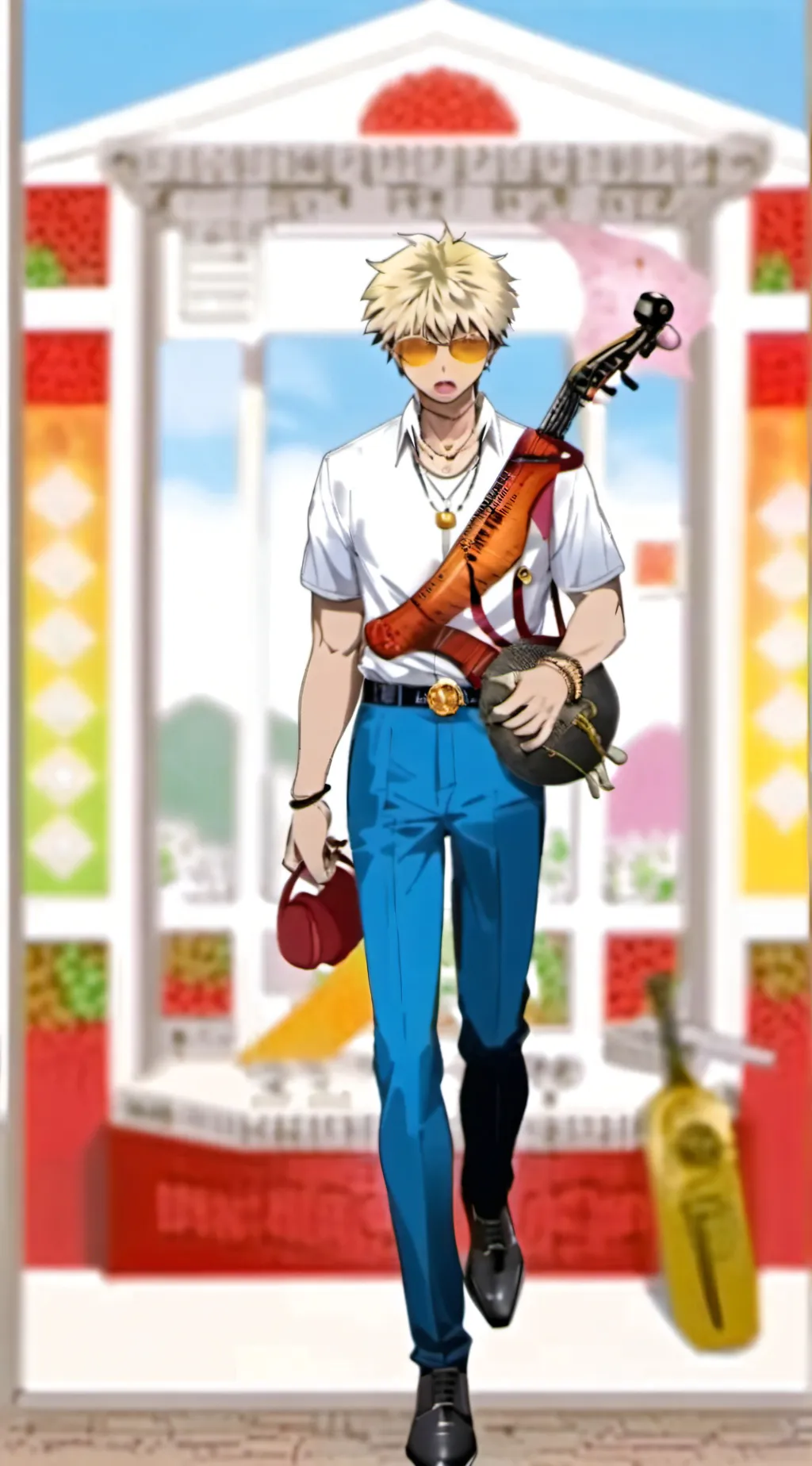 ai character: Katsuki Bakugo  background
