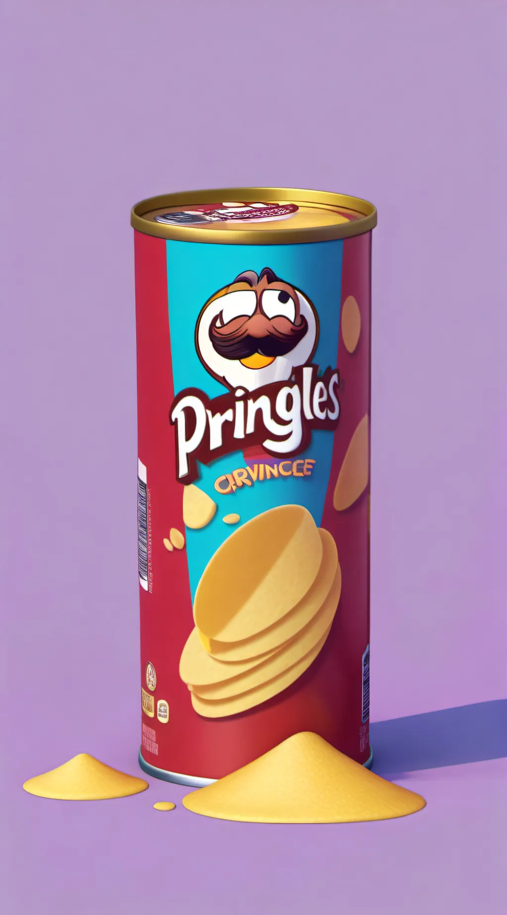 ai character: Pringles Can background