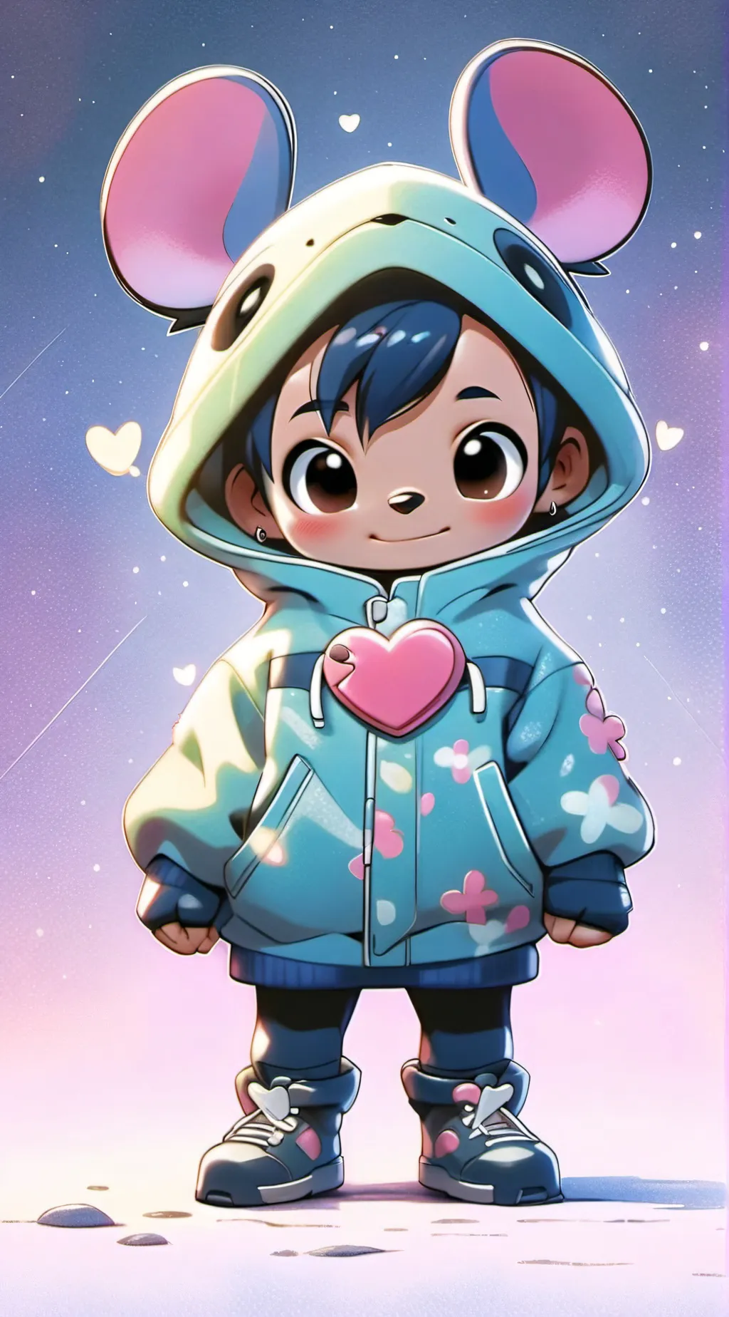 ai character: stich background