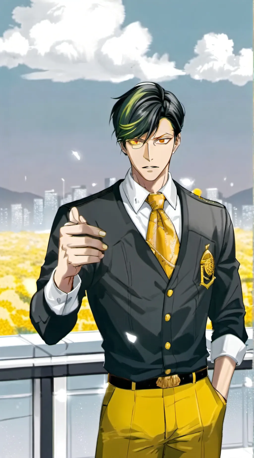 ai character: Sir nighteye  background