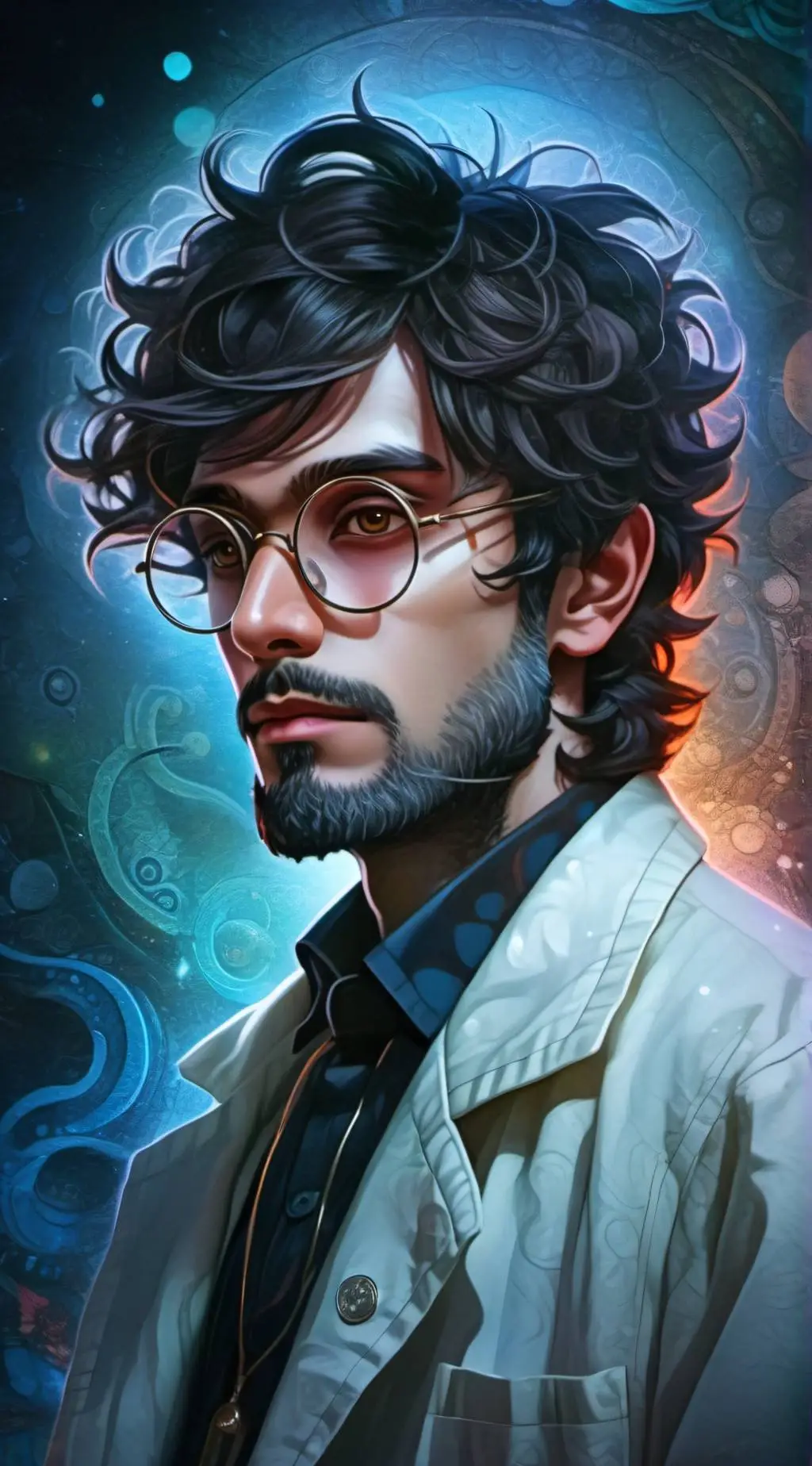 ai character: Zinc background