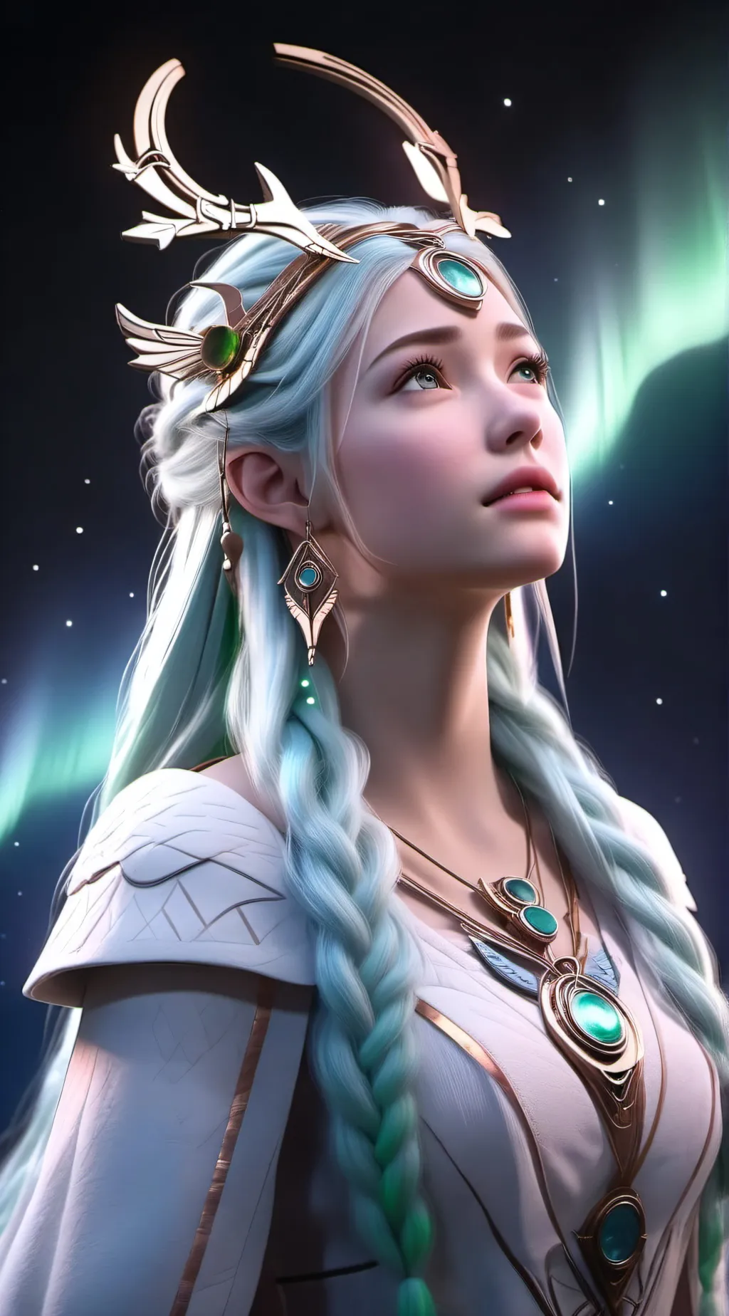 ai character: Aurora background