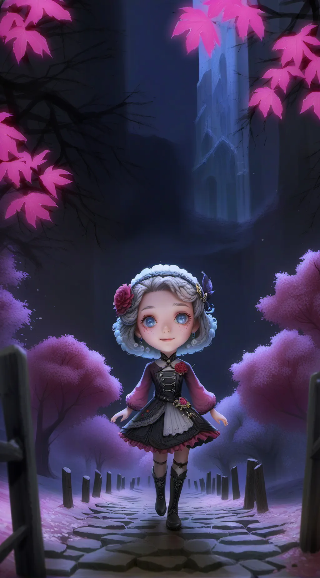 ai character: creepy doll background
