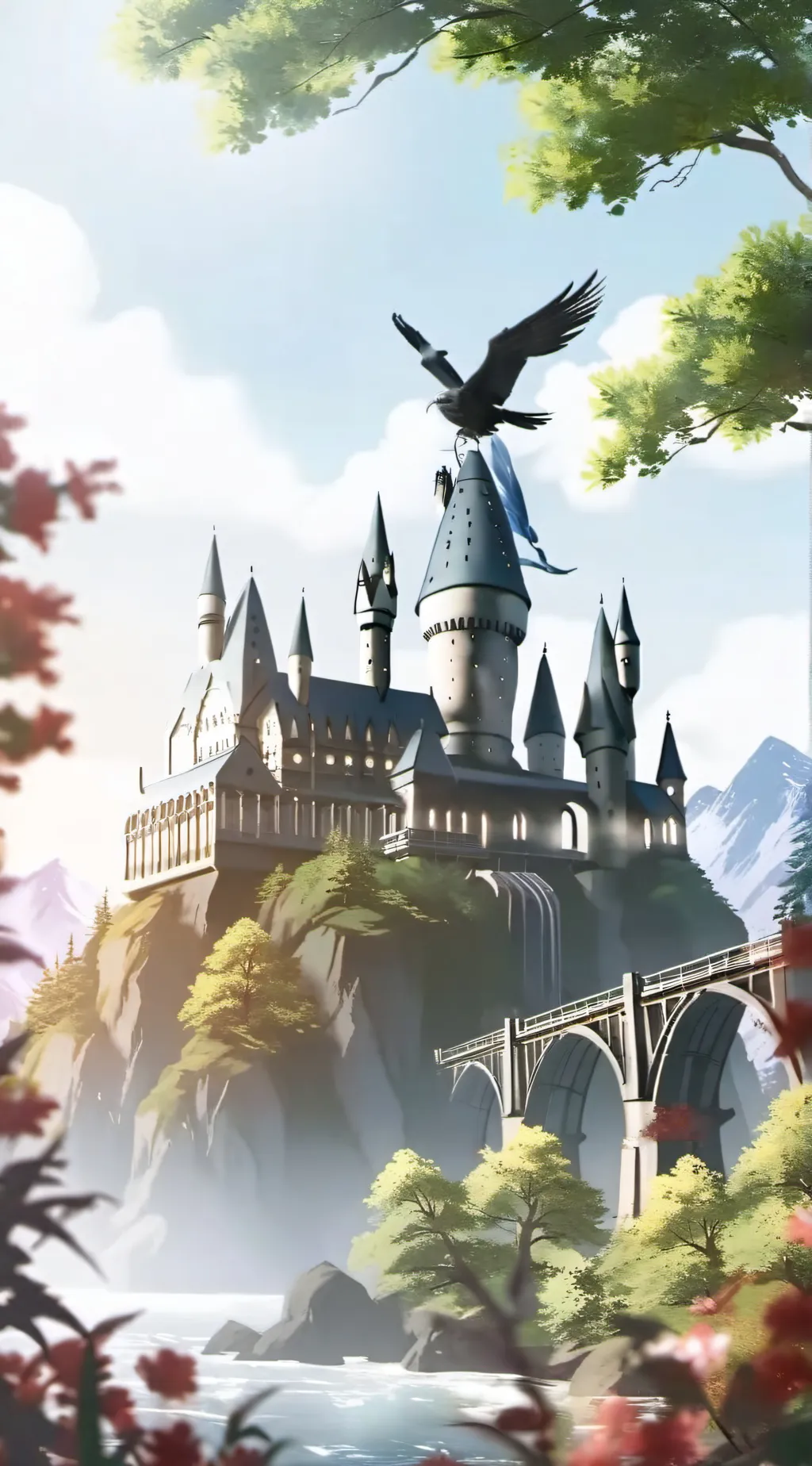 ai character: Hogwarts!!!  background
