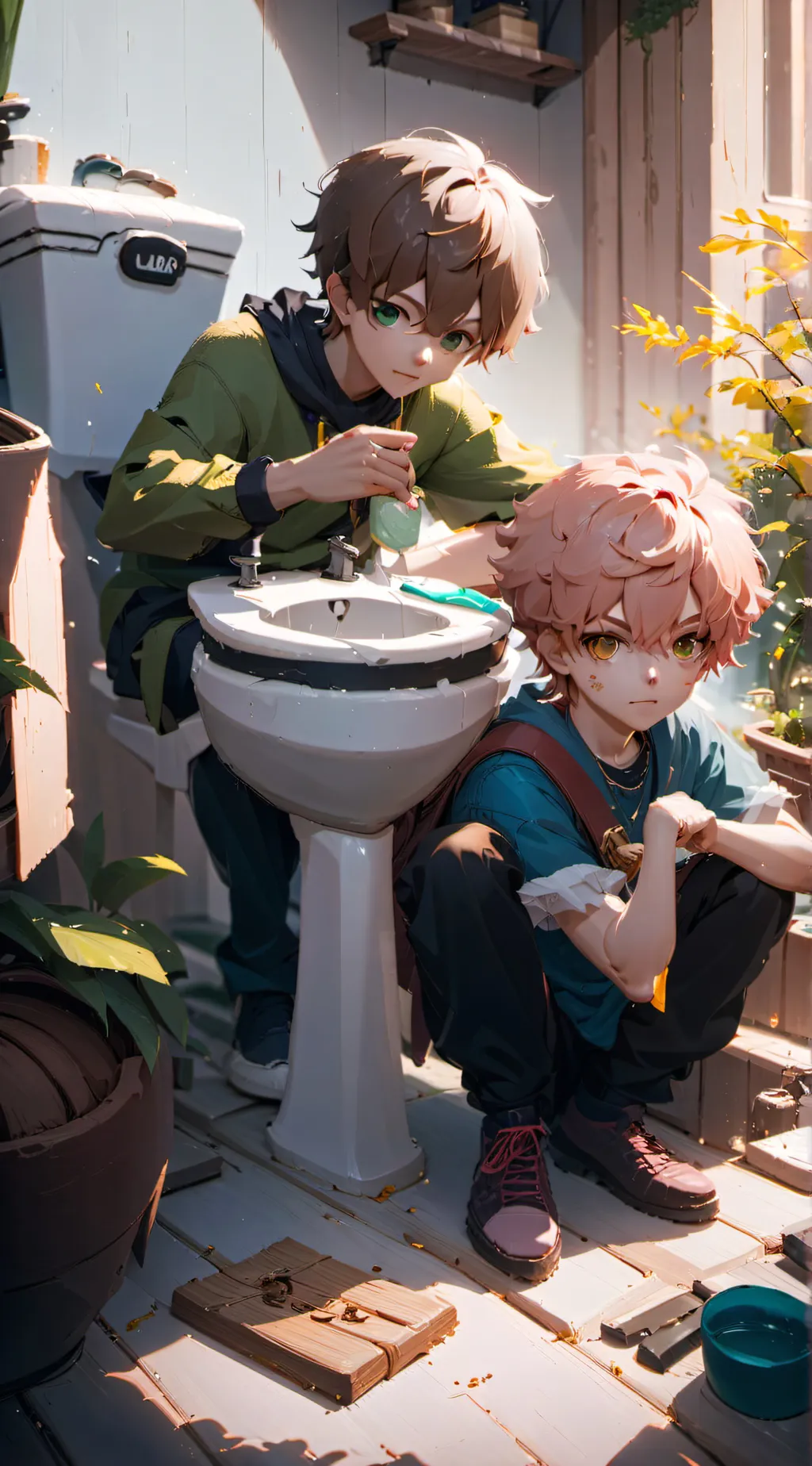 ai character: Two brothers background
