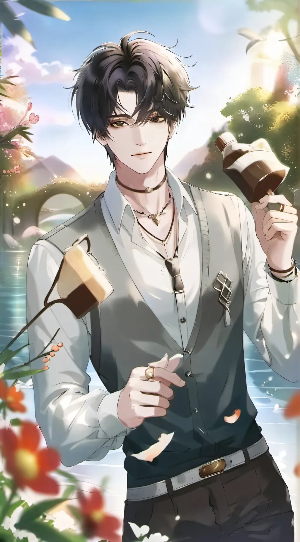 ai character: MHA X Prince  background