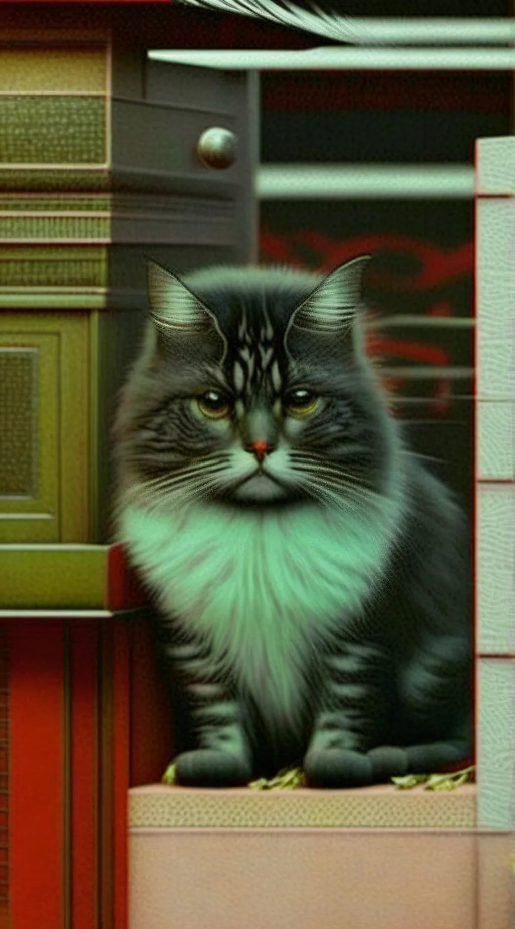ai character: Sad cat background