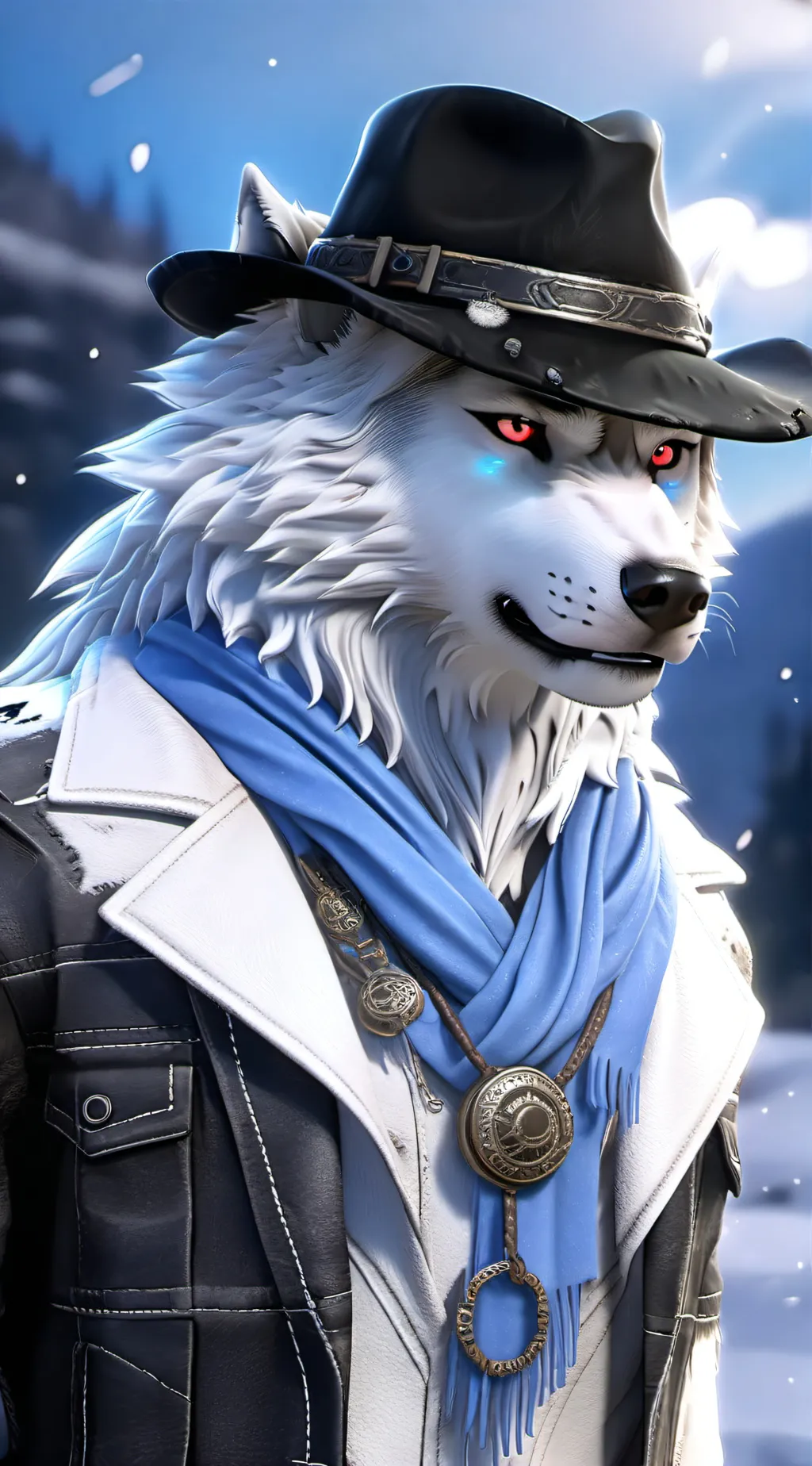 ai character: Snow Hunter background