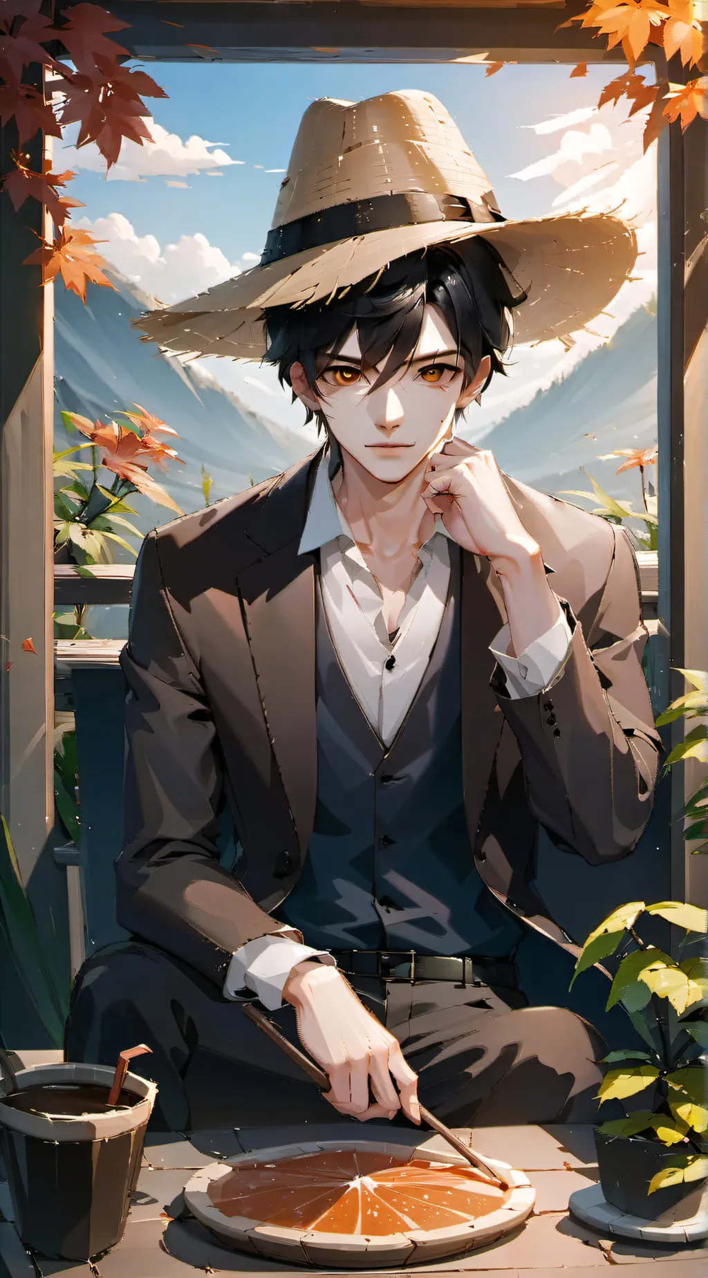 ai character: luffy background