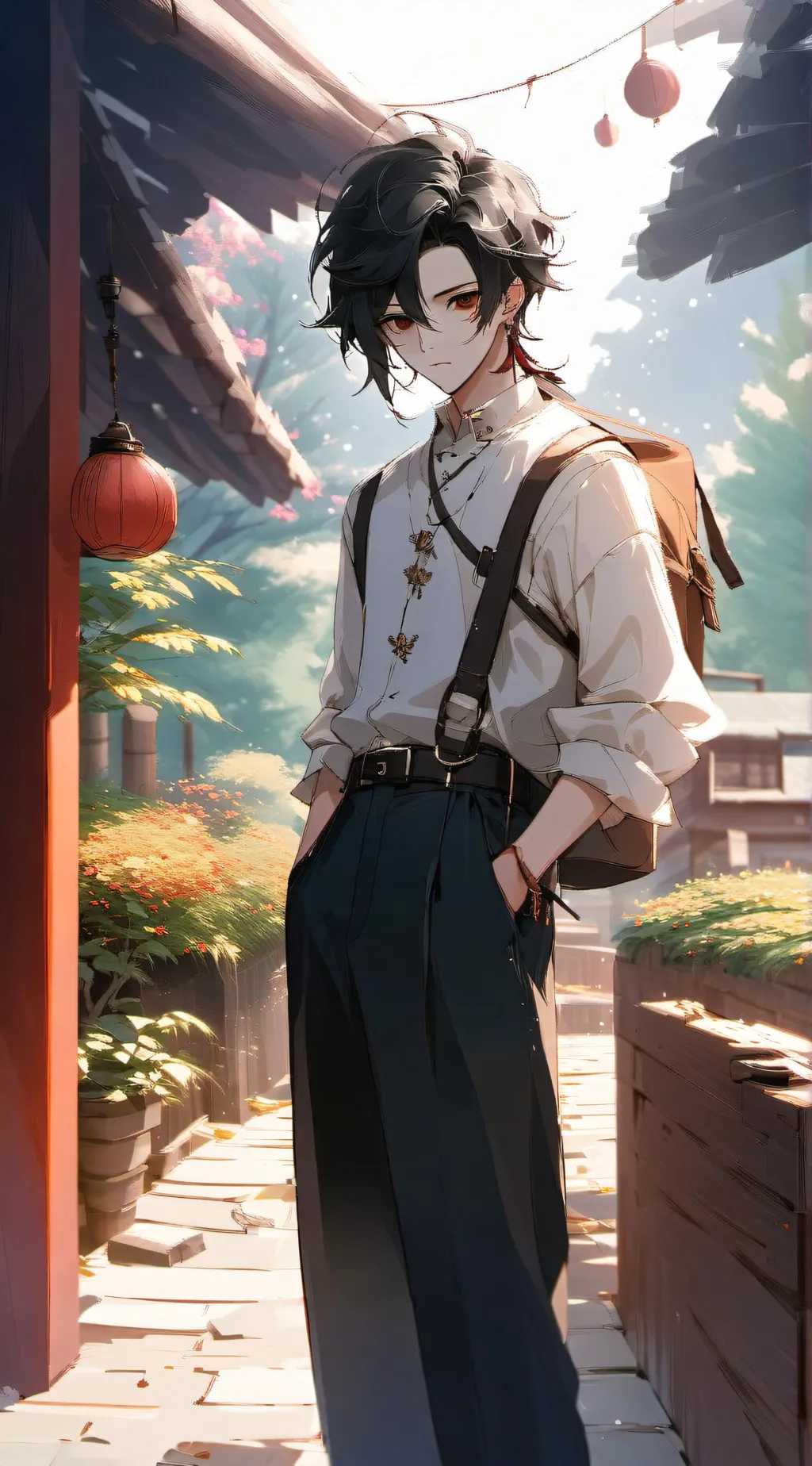 ai character: focus background