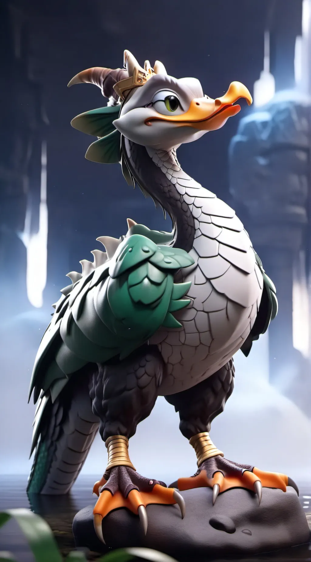 ai character: Dracoduck background