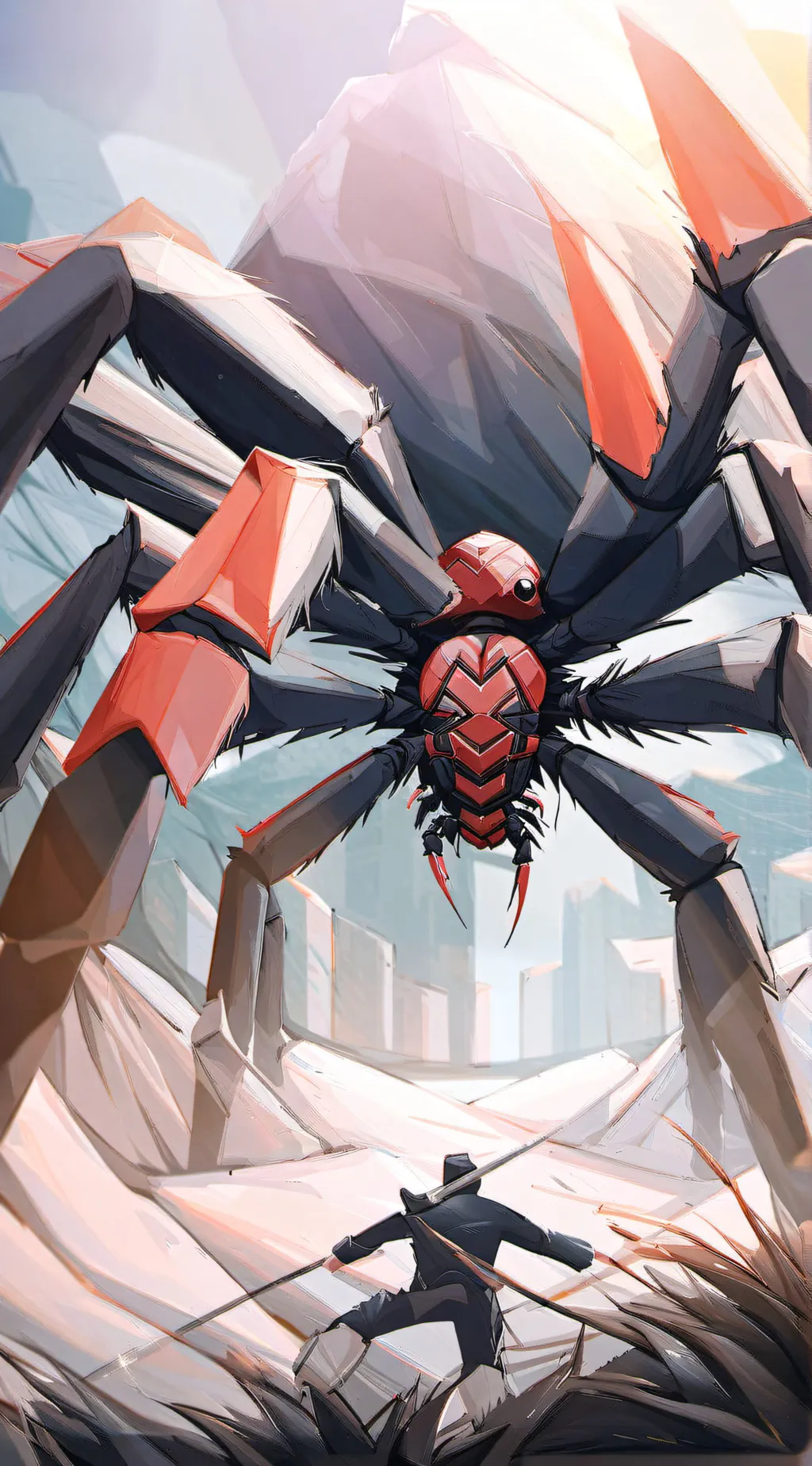 ai character: gIANT SPIDER background