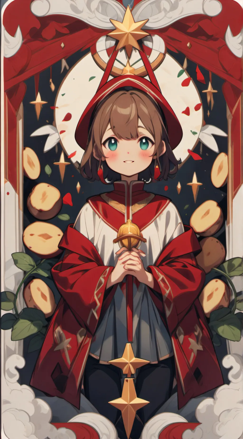 ai character: The Potato Queen background