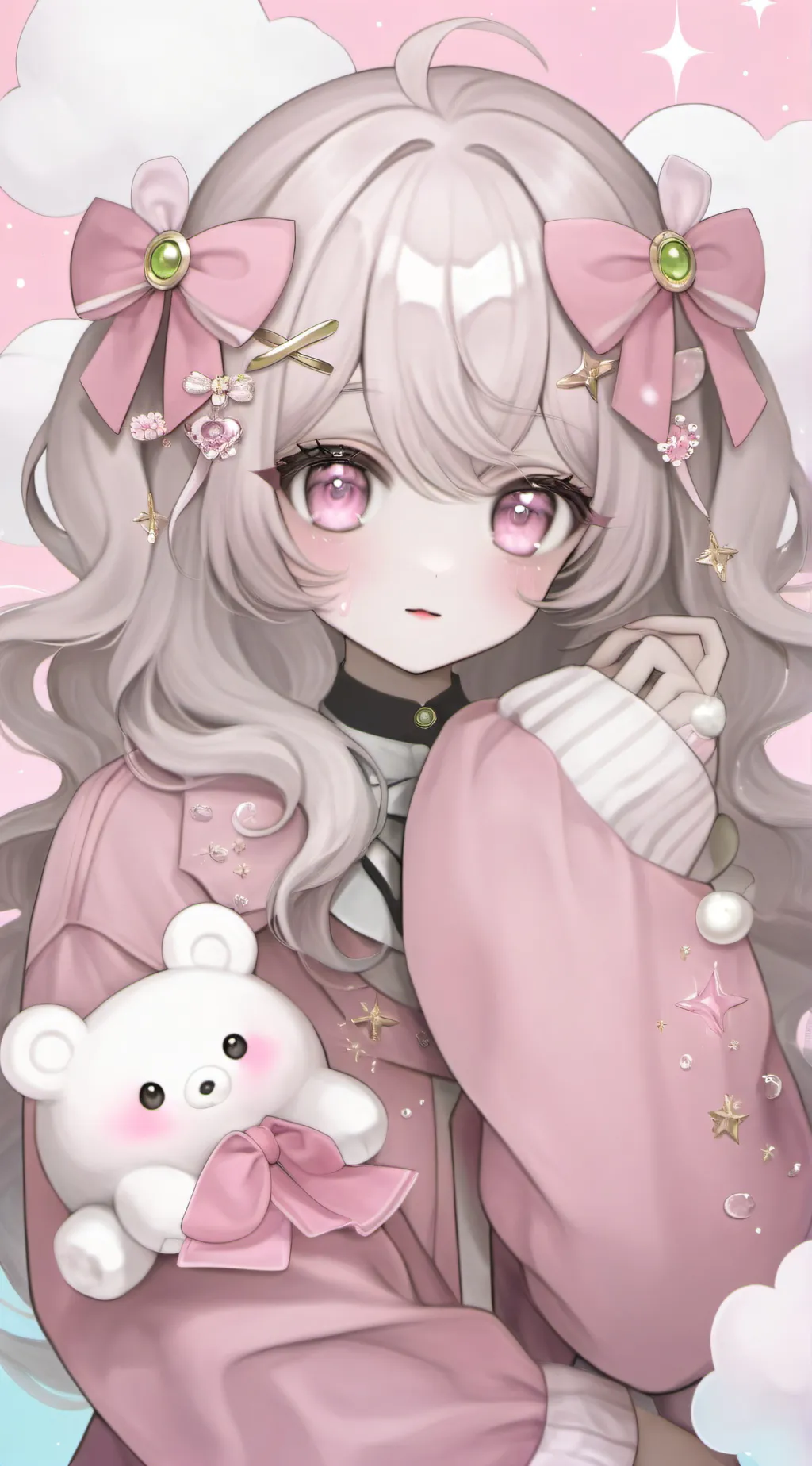 ai character: pink goo background