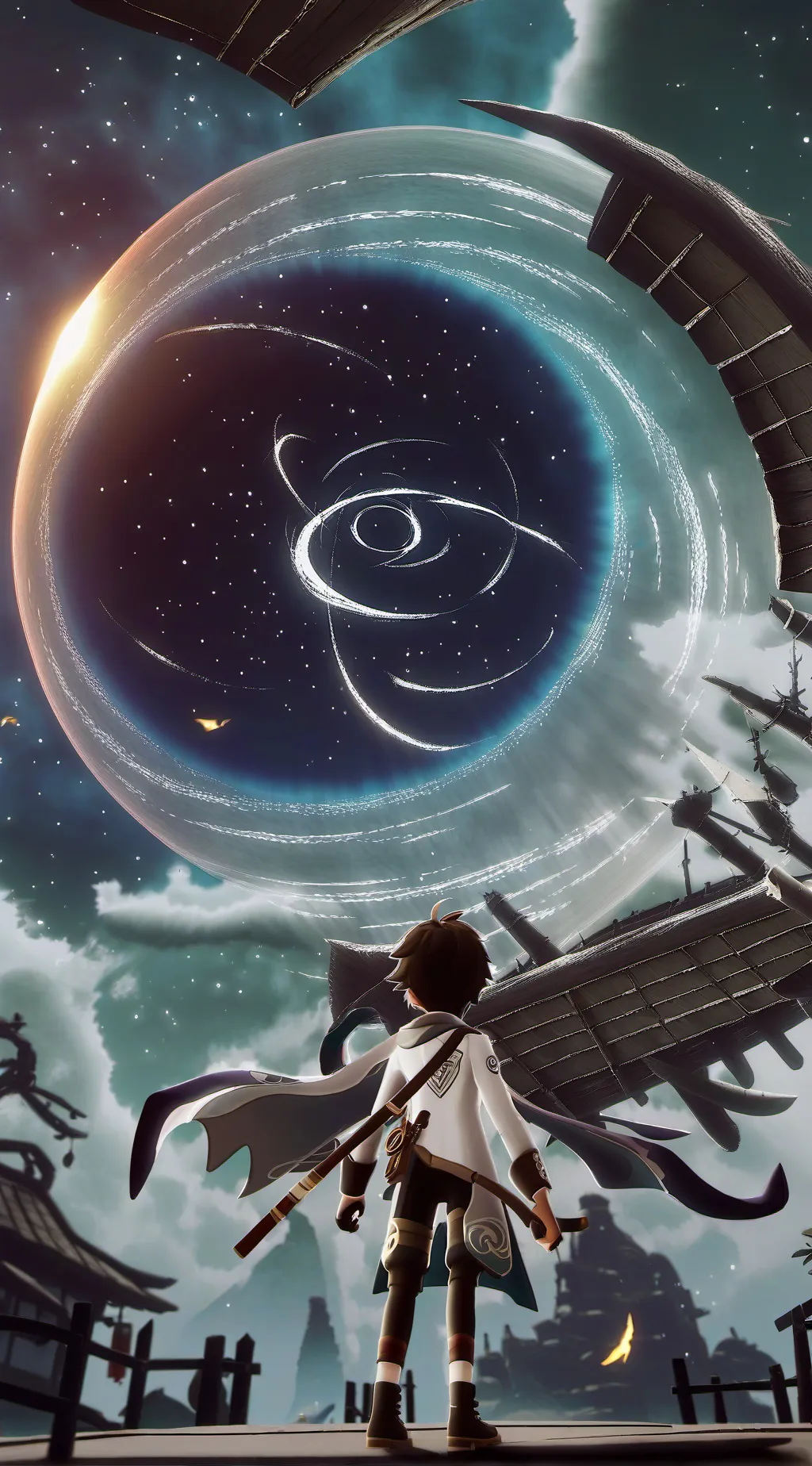 ai character: SolarBalls but..  background