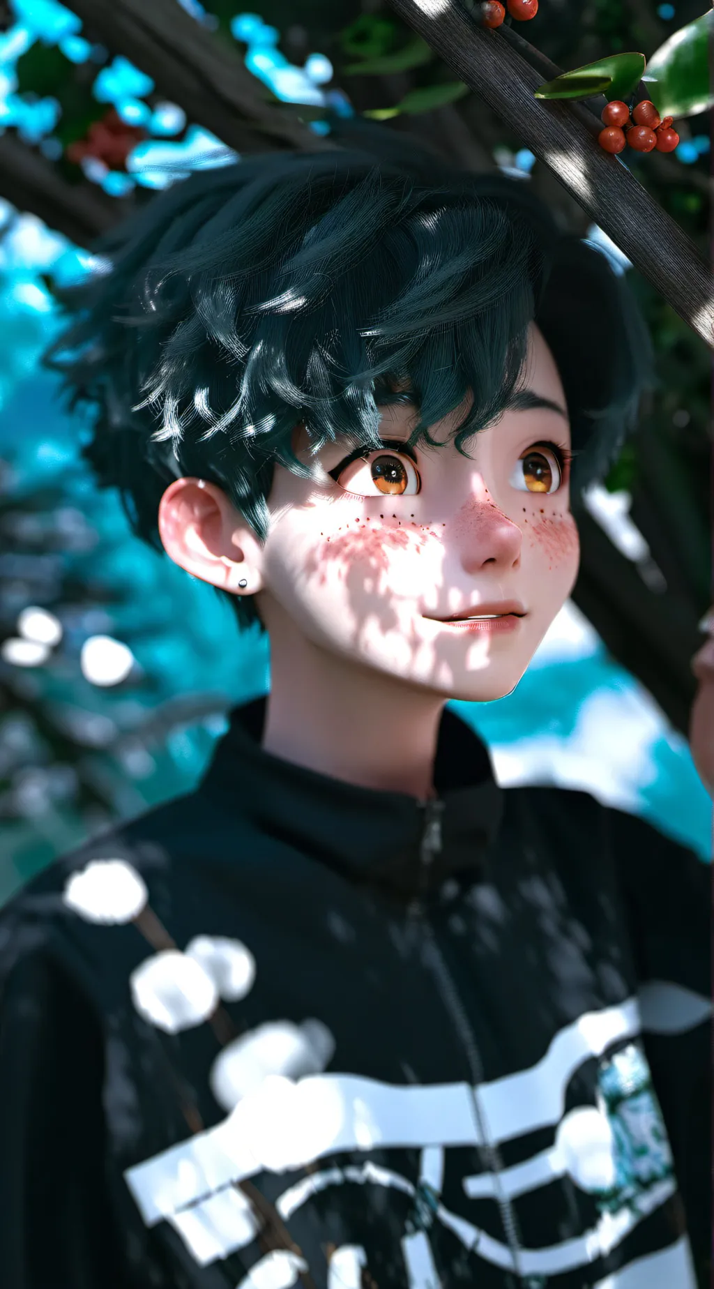 ai character: Mha baby field day background
