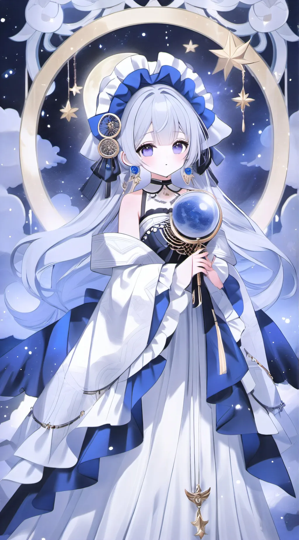ai character: Galaxy  background