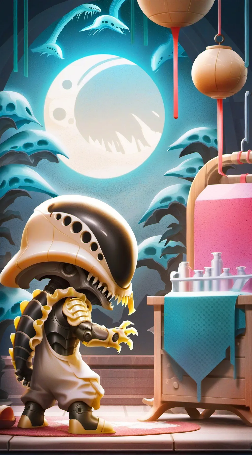 ai character: xenomorph pet background