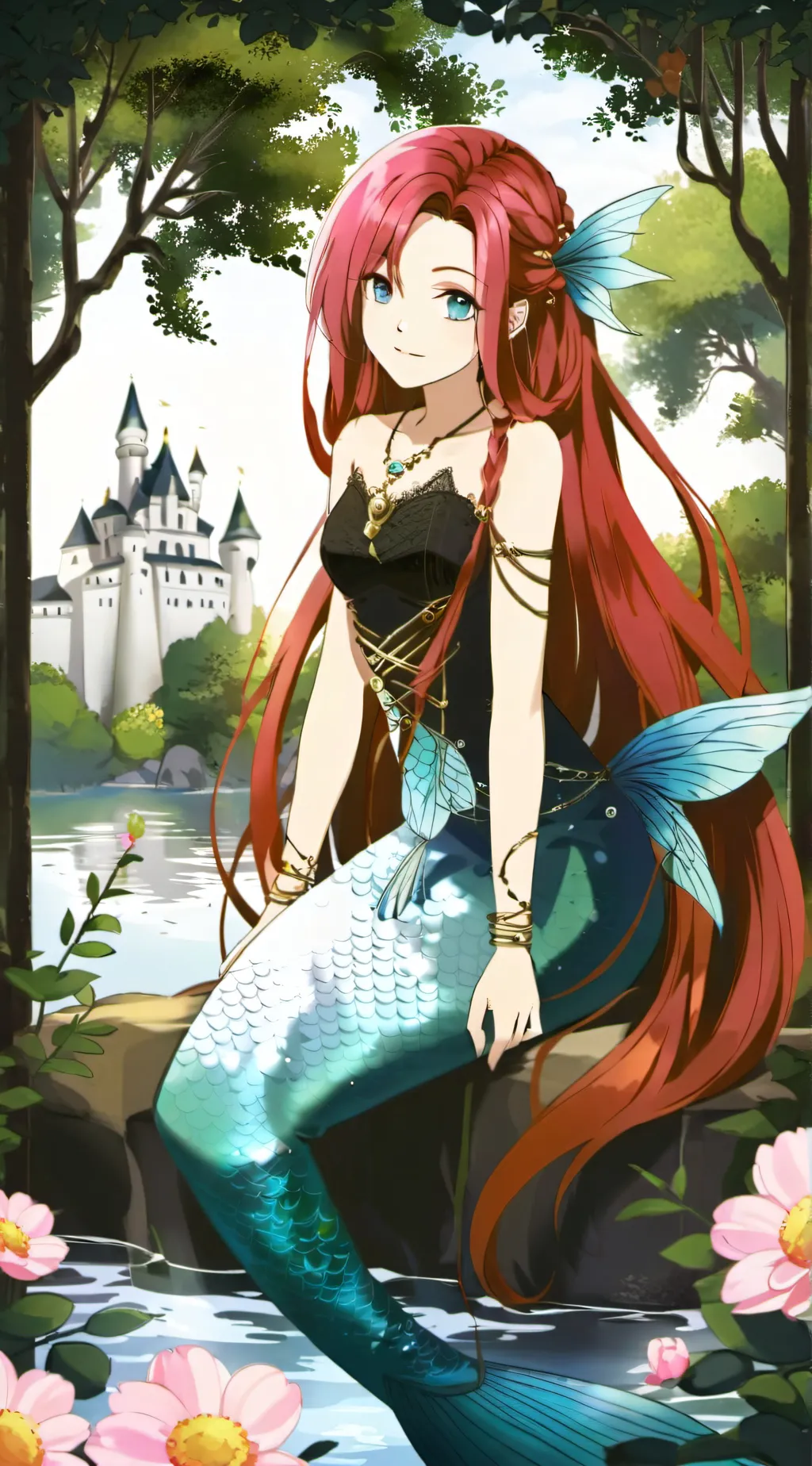 ai character: the little mermaid background