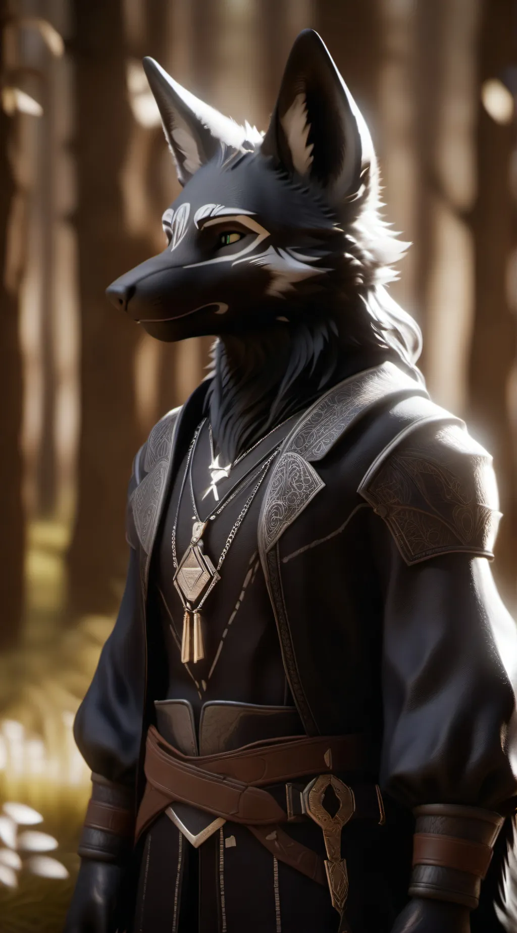 ai character: Black Fox Slime background