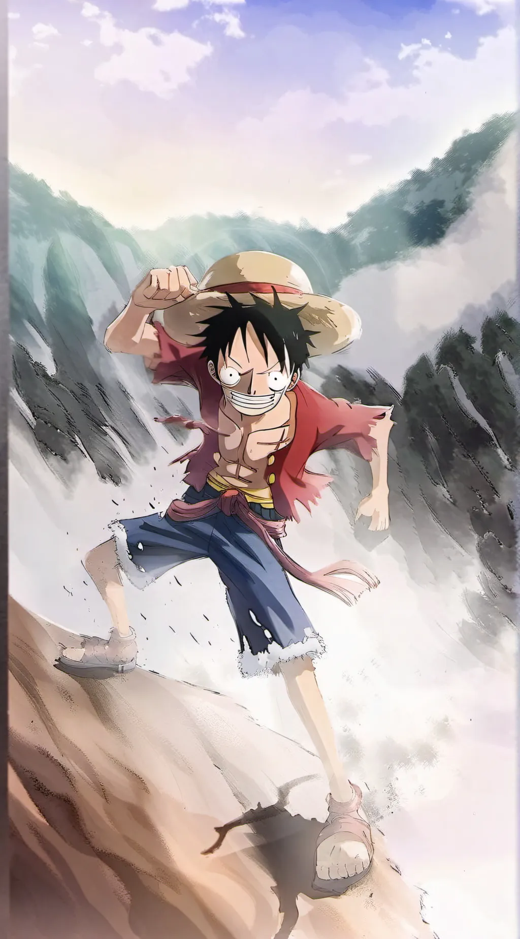 ai character: Monkey D luffy background