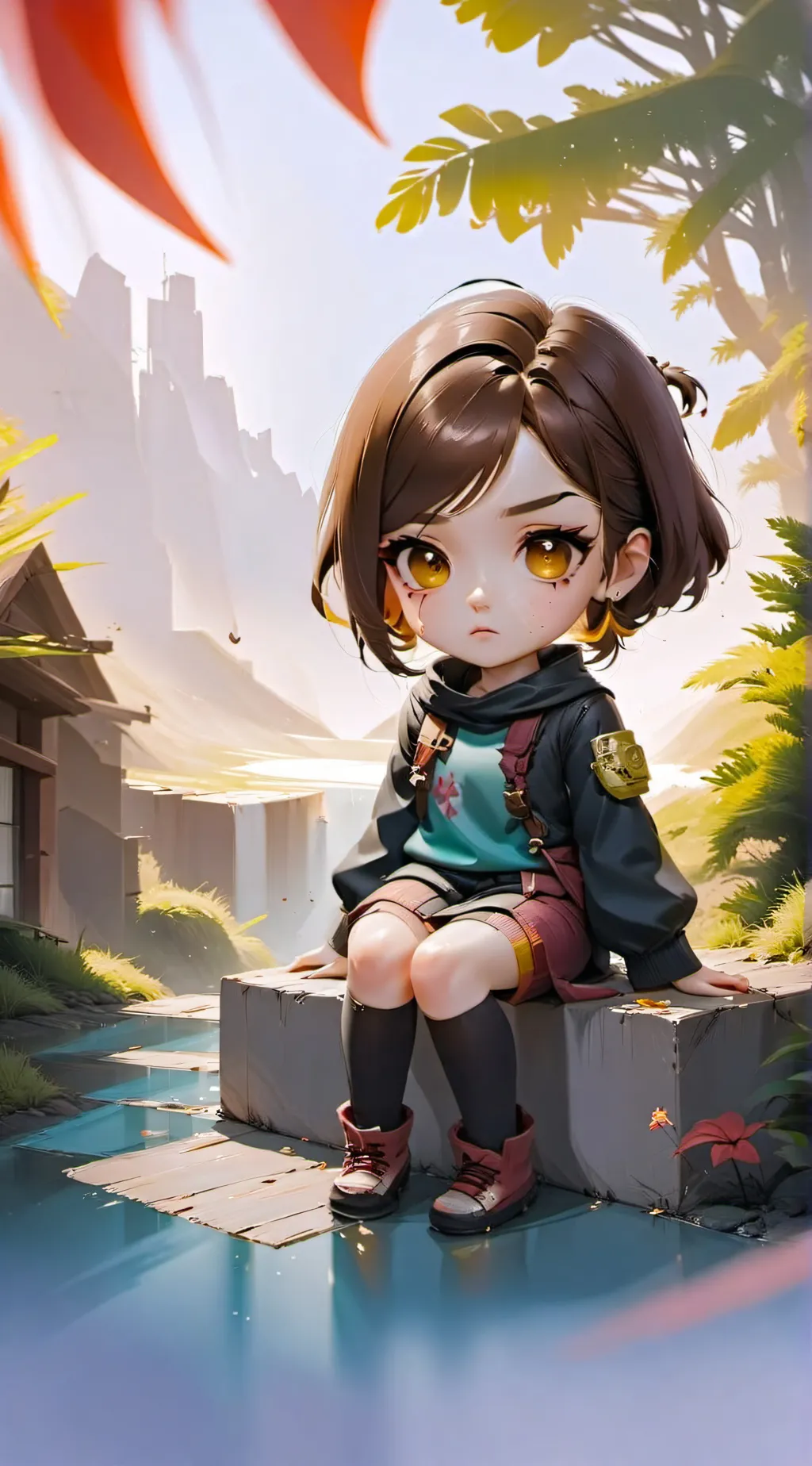 ai character: DS babies  background