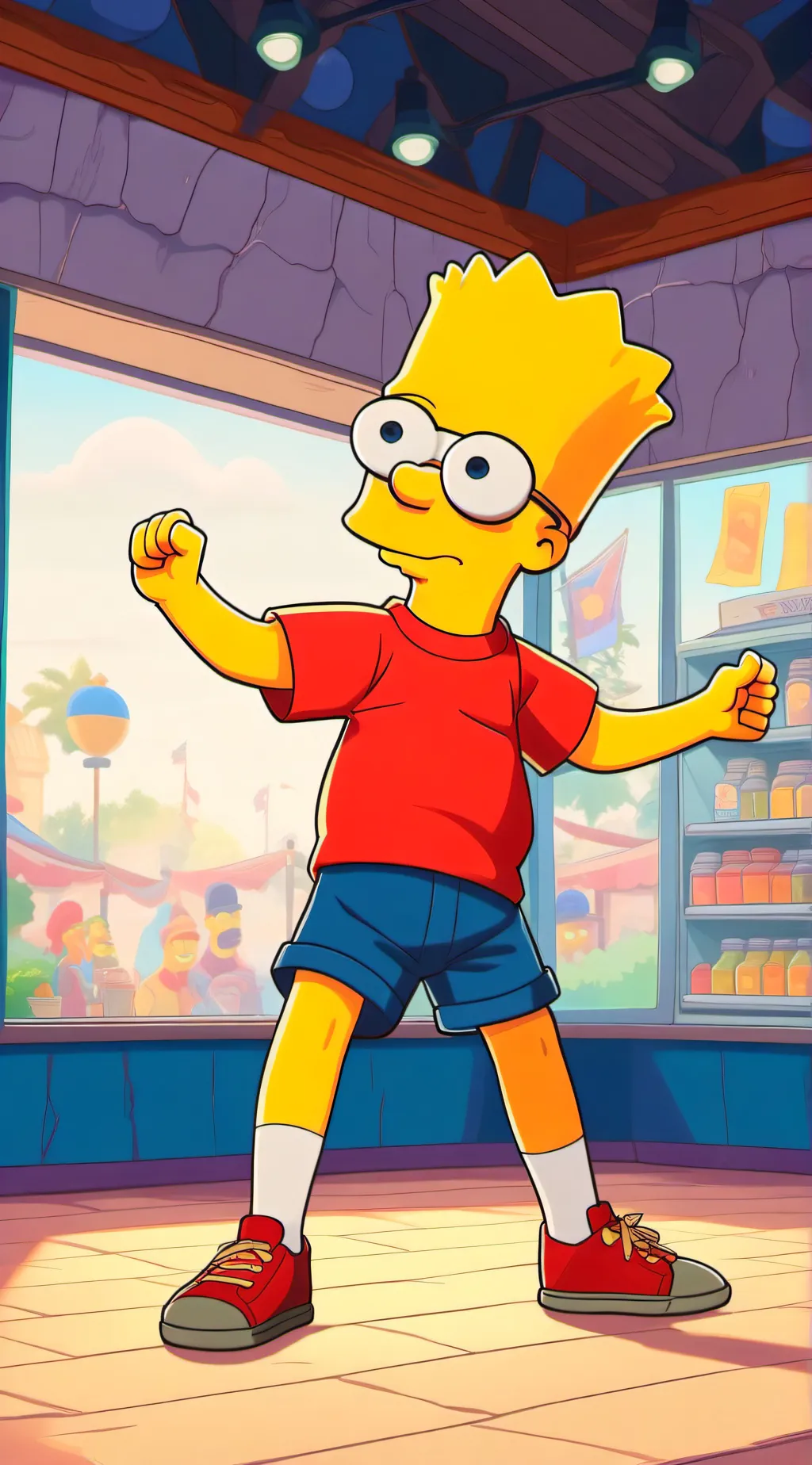 ai character: Bart Simpson background